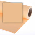 Caramel photo backdrop paper sheet and rolled core, warm beige-brown surface