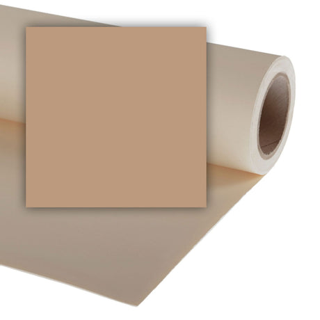 Coffee brown photo backdrop roll with folded sheets, 1.35 x 11m