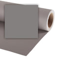 Smoke grey photo backdrop roll with flat panel, 1.35 x 11 m