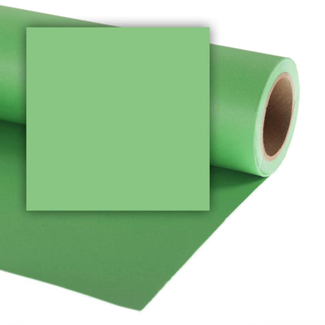 Green photo backdrop roll with folded sheet