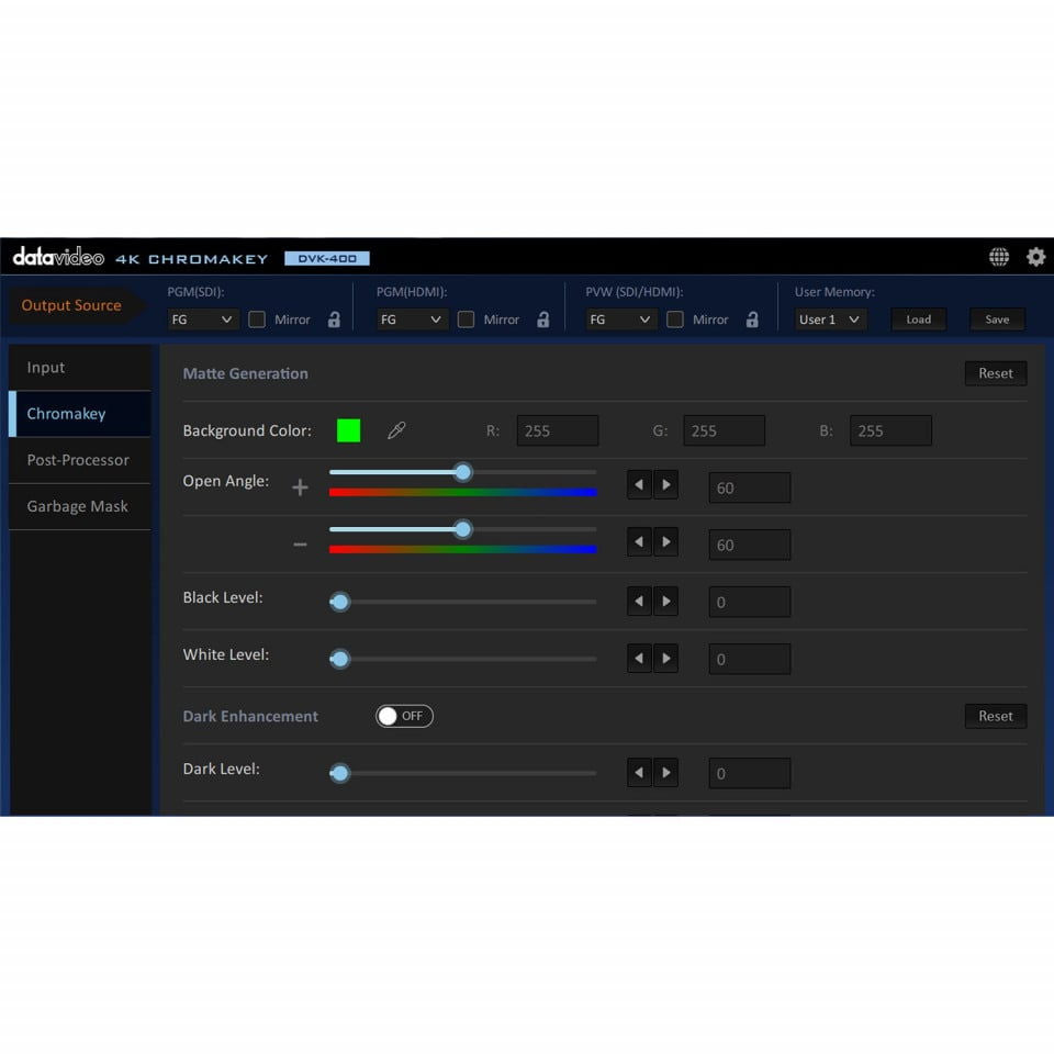 Datavideo DVK-400, Procesor Chroma Key Real-Time - View 4