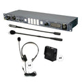 Sistema intercom 8 canali con microfoni e cuffie cablate