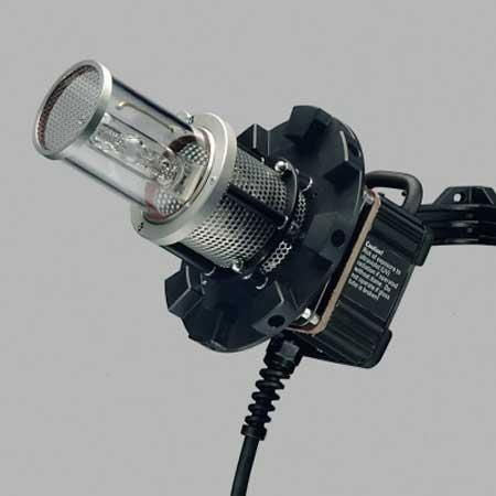 HMI DLH400S 400W soft light head with silver reflector mesh and dark housing
