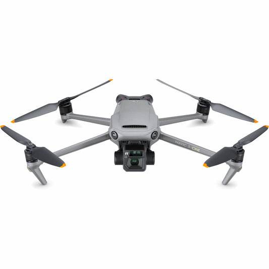Grey Mavic 3 Cine drone with four propellers and front camera gimbal