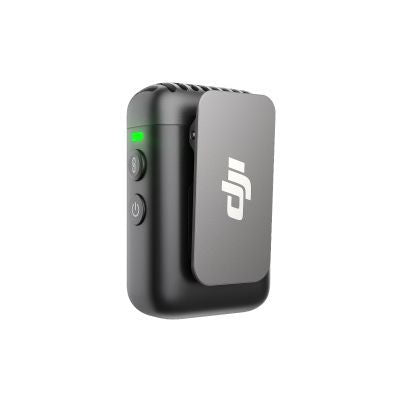 Mic 2 TX wireless transmitter, dark gray with side button and charging contacts