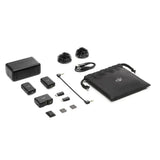 Accesorii pentru microfon wireless dual: microfoane, cabluri, adaptoare și husă