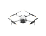 Mini 4 Pro drone, four propellers, top view, white body with dark gray blades