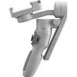 Gray Smooth Q3 gimbal stabilizer in angled side view with control buttons
