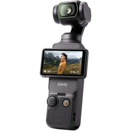 Stabilizator DJI Osmo Pocket 3 cu cameră și ecran LCD, față frontală
