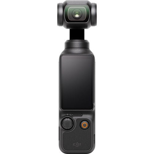 Osmo Pocket 3 față: ecran color și obiectiv cu ansamblu de stabilizare