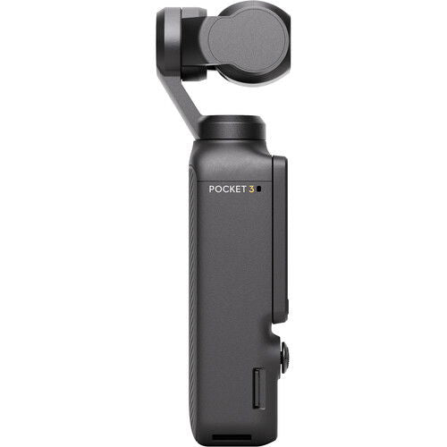 Osmo Pocket 3 profil: mâner/șasiu cu comenzi și partea superioară a camerei