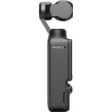 Osmo Pocket 3 profil: mâner/șasiu cu comenzi și partea superioară a camerei