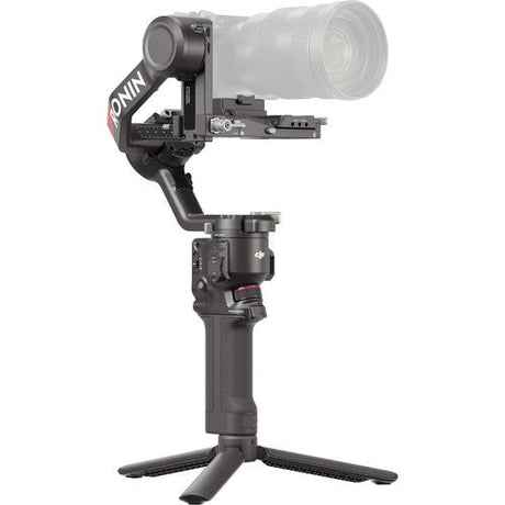DJI RS 4 Combo stabilizer gimbal with large lens and side grip