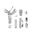 RS 4 Mini 3-axis gimbal stabilizer with included accessory parts, white