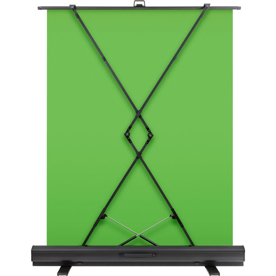 Green screen backdrop with cross support legs, 148 x 180 cm bright green