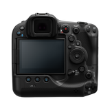 EOS R3 mirrorless camera body, back view with LCD screen and control buttons