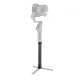 Carbon gimbal extension pole with tripod base for handheld camera setup