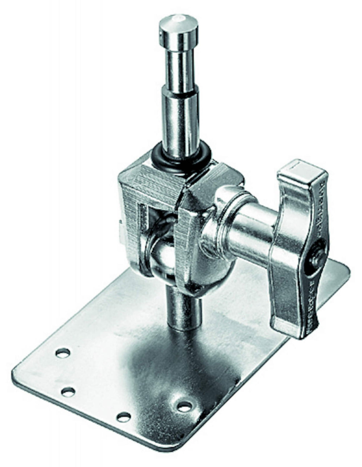 Placă din oțel cu spigot cilindric de 16 mm, suport metalic.