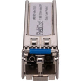 SFP optic transceiver front view with fiber receptacles and FieldCast label on faceplate