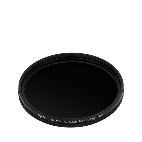 Filtru polarizant circular negru 67mm, vedere frontală