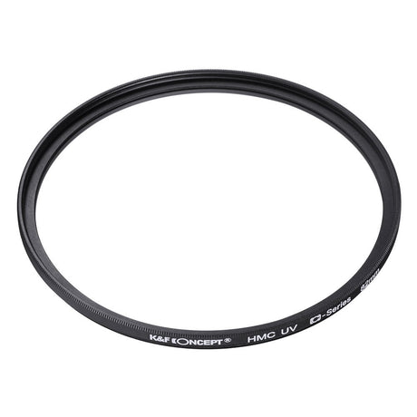 Filtru UV K&F Concept, inel negru pentru obiectiv, vedere frontală
