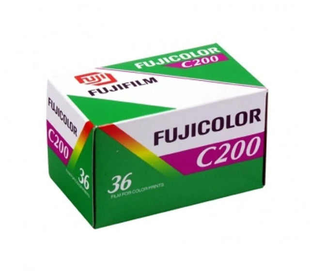 Fujicolor C200 color negative film box, 36 exposures
