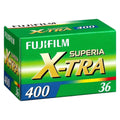 Superia X-TRA 400 color film, 36 exposure box, green packaging