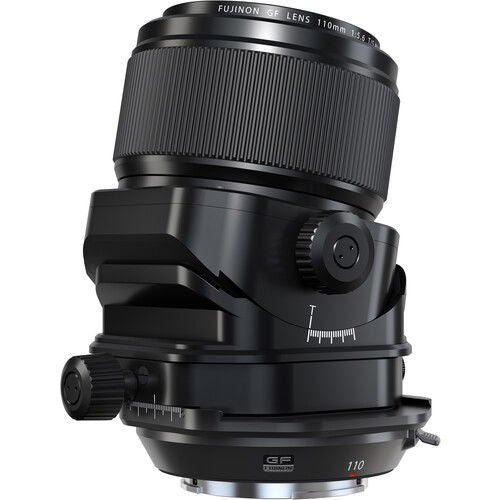 110mm tilt/shift medium-format lens with ribbed focus ring and front scale
