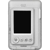 Stone white Instax mini LiPlay instant camera back with LCD screen and control buttons