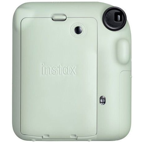 Mint green Instax Mini 12 instant camera back panel with strap loop