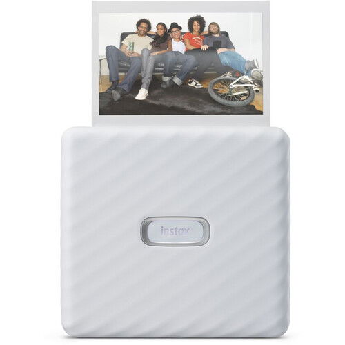 Imprimantă foto portabilă Instax Wide Link, albă, cu logo instax și ecran