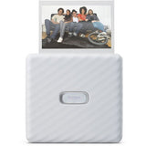 Imprimantă foto portabilă Instax Wide Link, albă, cu logo instax și ecran