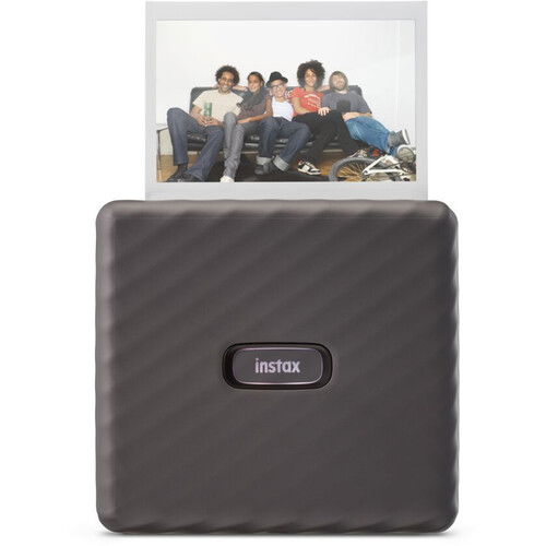 Mocha gray Instax Wide Link portable photo printer, instax logo on front