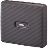Mocha gray Instax Wide Link portable printer, side view with instax logo