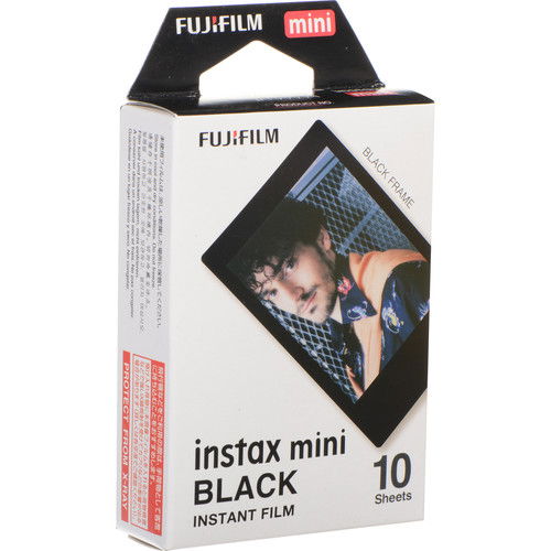 Pachet Fujifilm instax mini film instant, Black Frame, 10 cadre (10 coli)