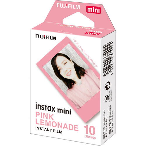 Instax mini instant film box, Pink Lemonade, 10 sheets