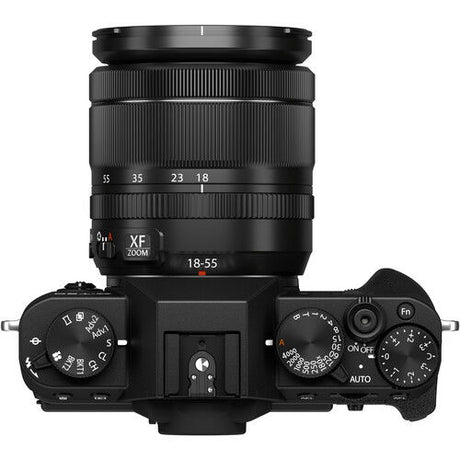 X-T30 II mirrorless camera with 18-55mm lens, top controls visible