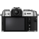 Fujifilm X-T50 camera body rear with LCD screen and command buttons, black