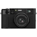 Fujifilm X100VI camera, front view with lens and top controls
