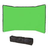 Fundal verde pentru ecranare chroma key, cu cadru, plus husă neagră pliată