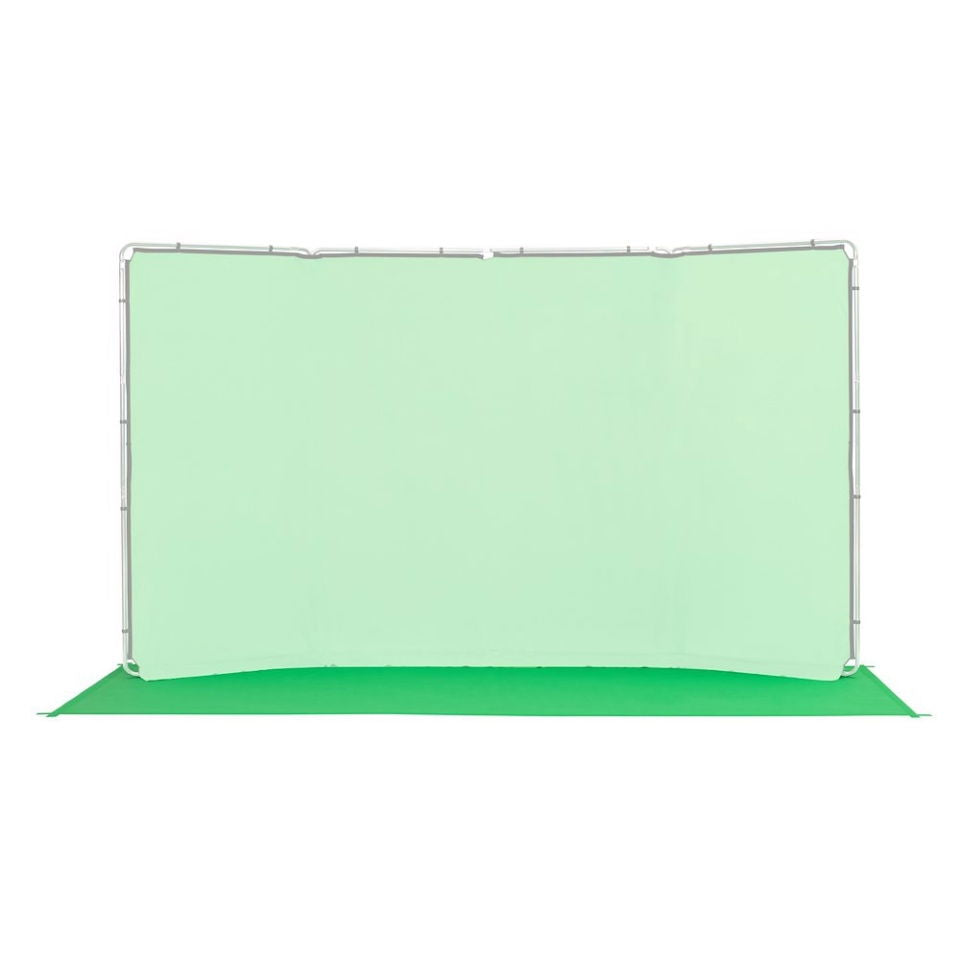 Fundal chroma key verde din vinil cu cadru metalic, întins