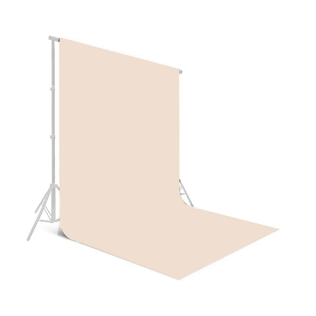 Fundal foto bej Fawn 2,72x10 m, material drapat, colț arcuit