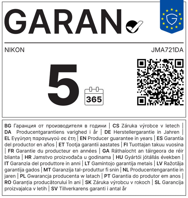 Garanție producător Nikon Z 70-180mm f/2.8