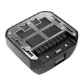 WB87 battery pack with charging contacts and terminals, black housing