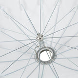 Parabolic softbox inner frame with silver spokes and mounting ring for diffuser