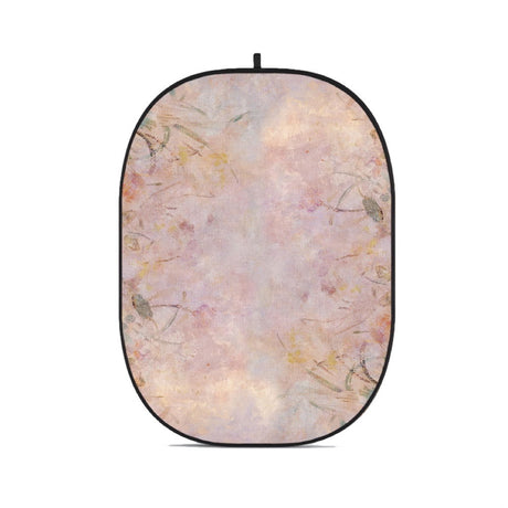 Fundal pliabil pentru fotografie, oval, margine neagră, model pastel texturat