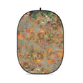 Foldable photo backdrop, multicolor abstract pattern with circular black edge