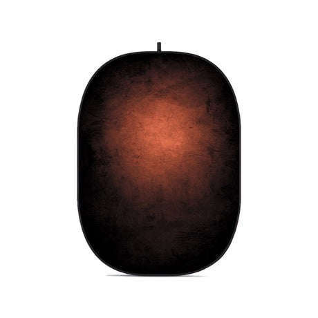 Collapsible photo backdrop sheet, dark with mottled brown-red center