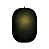 Dark green and black oval collapsible photo backdrop with hanging loop