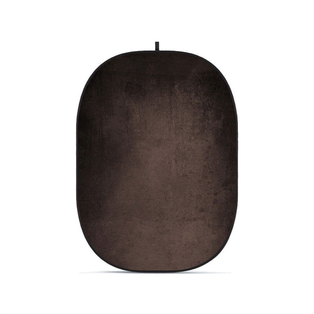 Fundal pliabil rotund, negru/maro închis, cu buclă de prindere sus